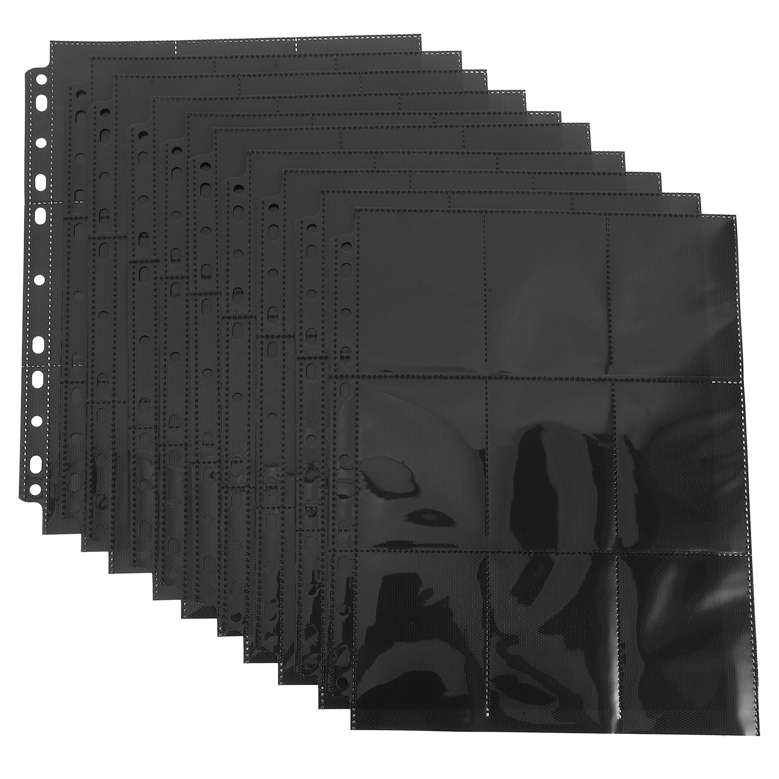 Trading Card Binder - 10 Hojas de Fundas Transparentes de
